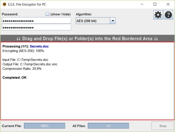 S.S.E. File Encryptor for PC