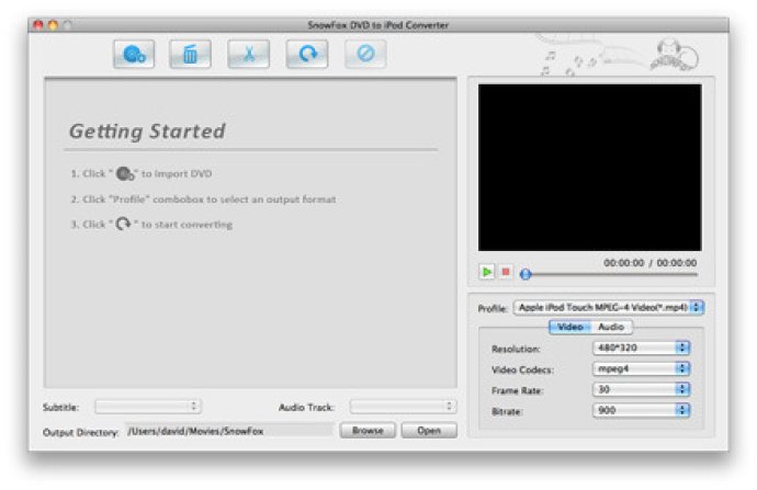 SnowFox DVD to iPod Converter for Mac