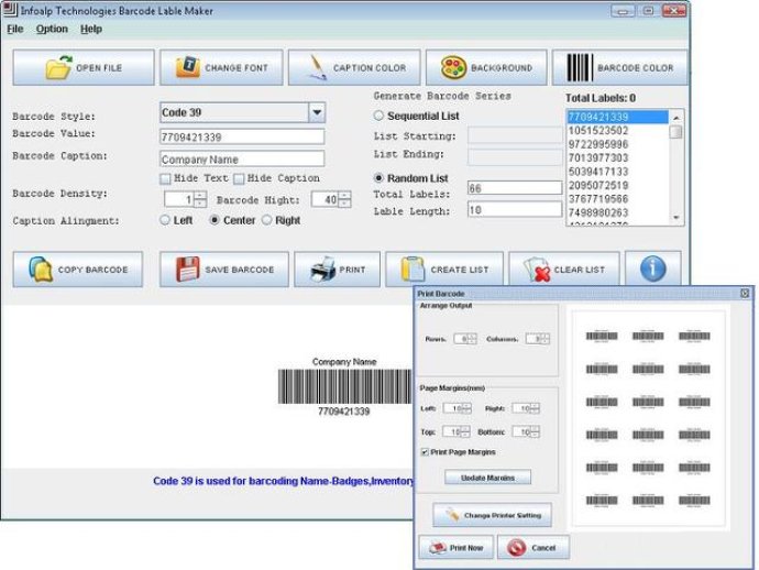 Ean Barcode Maker Software