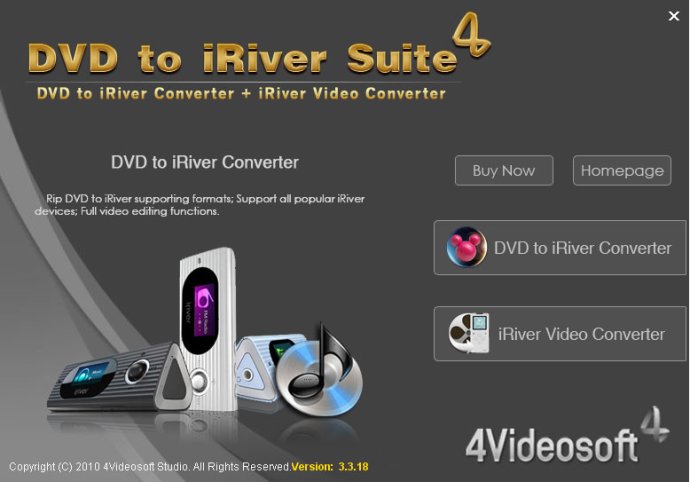 4Videosoft DVD to iRiver Suite