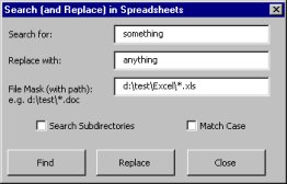 Excel Search and Replace