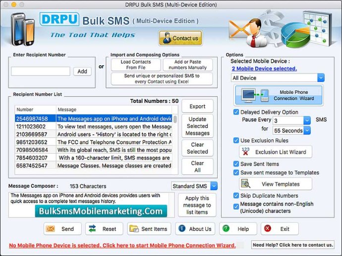 Mac Bulk SMS Marketing Application