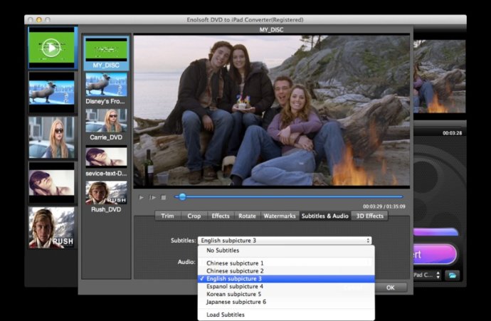 Enolsoft DVD to iPad Converter for Mac