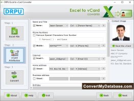 Convert Contact List to vCard