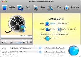 Bigasoft BlackBerry Video Converter for Mac