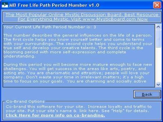 MB Life Path Period Number