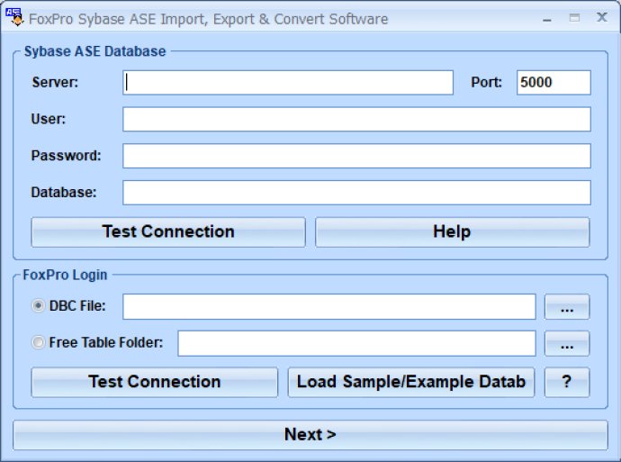 FoxPro Sybase ASE Import, Export & Convert Software