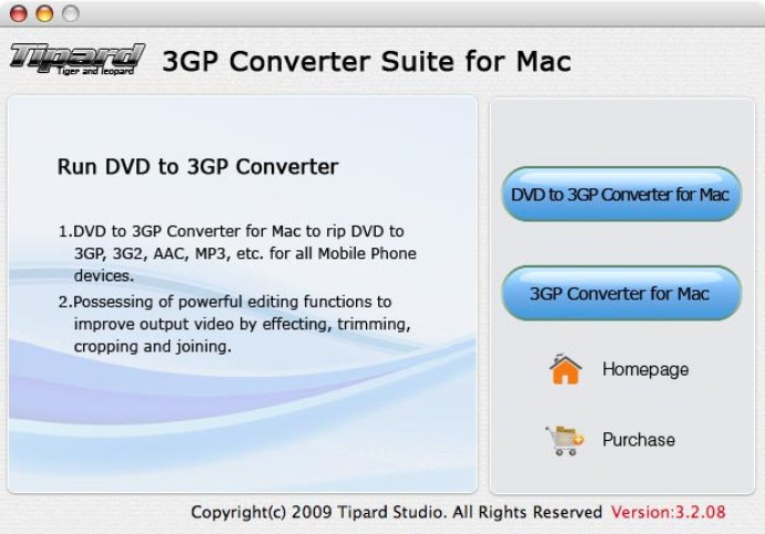 Tipard 3GP Converter Suite for Mac