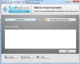 Softaken MSG to vCard Converter