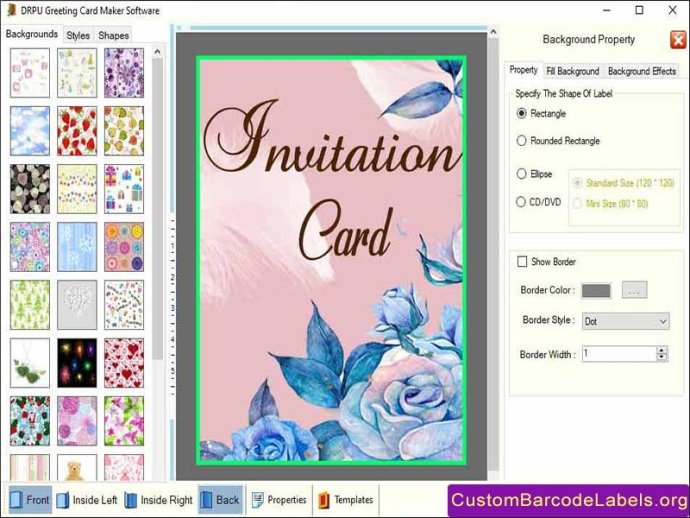 Greetings Card Label Software