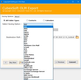 Convert OLM File to CSV Online