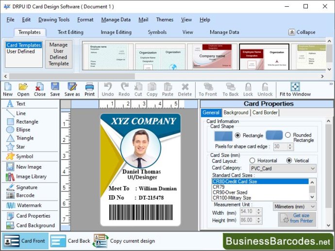 Professional Identity Card Software
