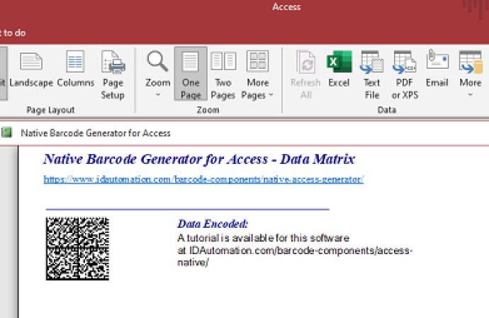 Access Data Matrix Barcode Generator Access Data Matrix Barcode Generator