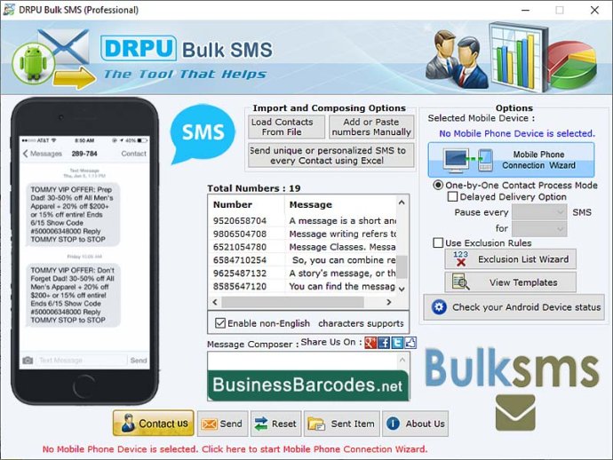 Organization SMS Message Software