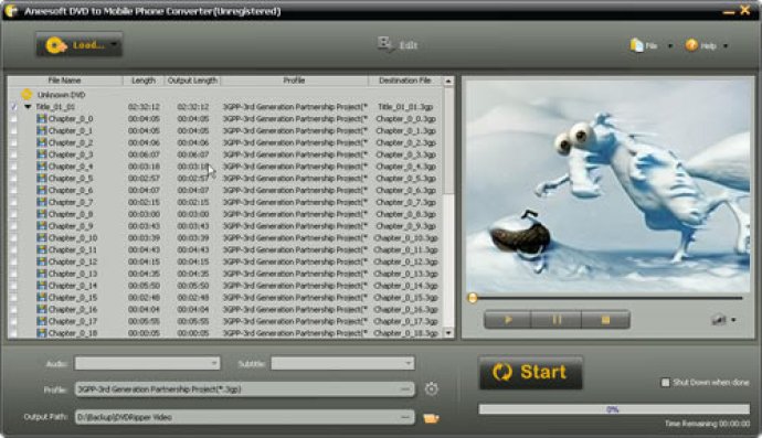Aneesoft DVD to Mobile Phone Converter