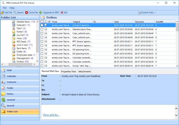 View PST File Without Outlook