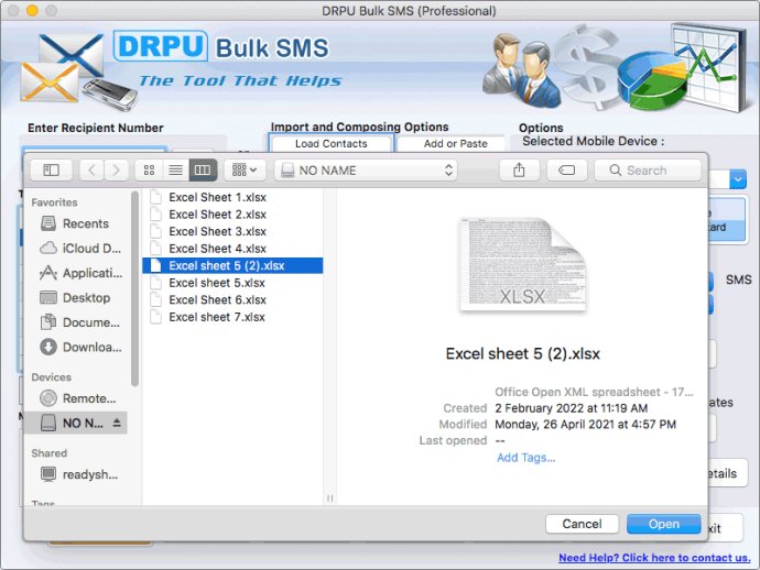 Mac OS Bulk SMS Application