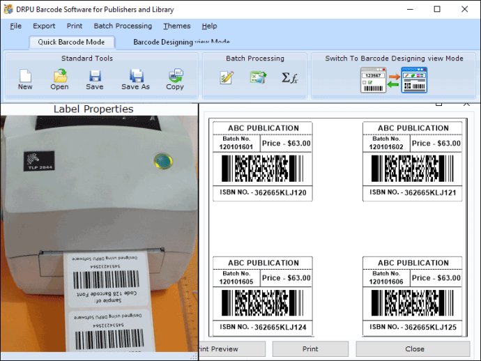 Publishing Industry Barcode Label Maker