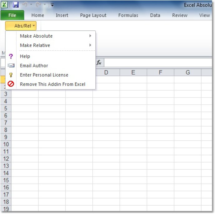 Excel Absolute Relative Reference Change Software
