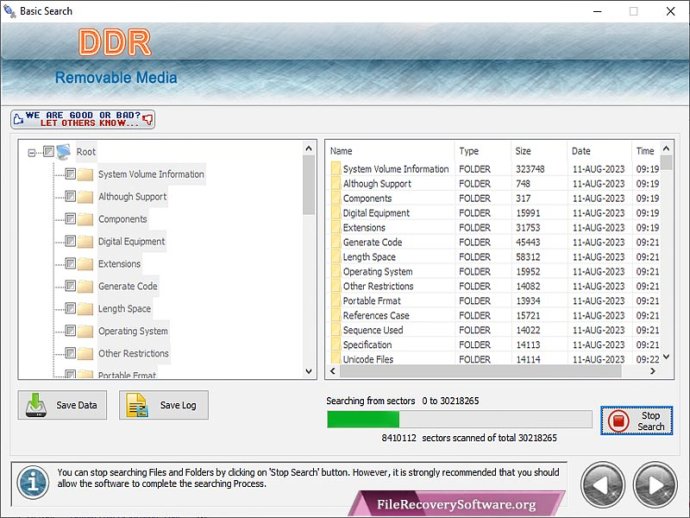 USB Removable Media Files Recovery