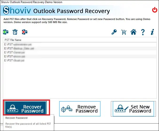 Shoviv Outlook Password Recovery