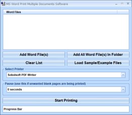 MS Word Print Multiple Documents Software