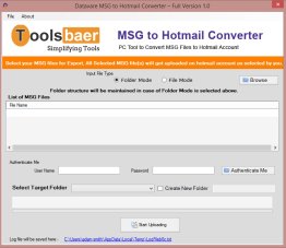 ToolsBaer MSG to Hotmail Importer