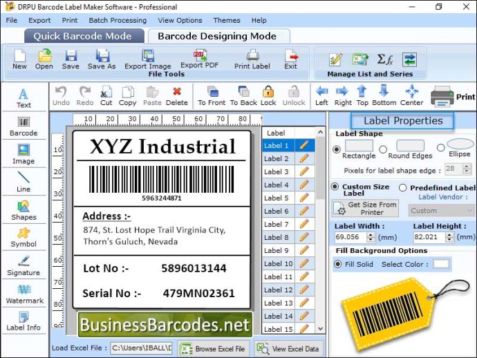 Design Barcode Labels Online