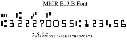 MICR E13B Match font