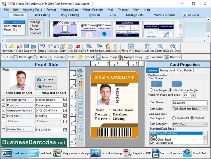 Securable Visitors ID Card Tool