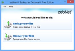zebNet Backup for Outlook Free Edition