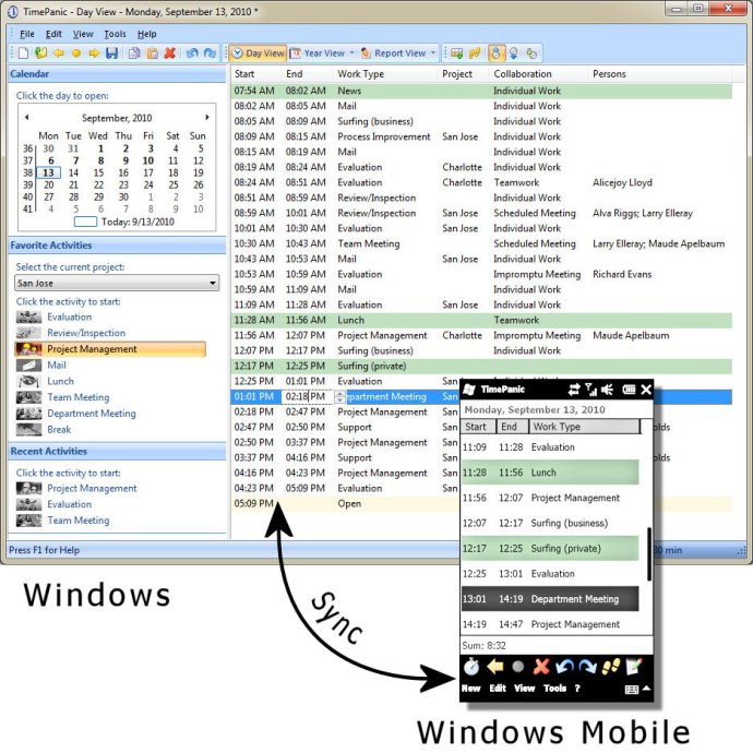 TimePanic for Windows and Pocket PC