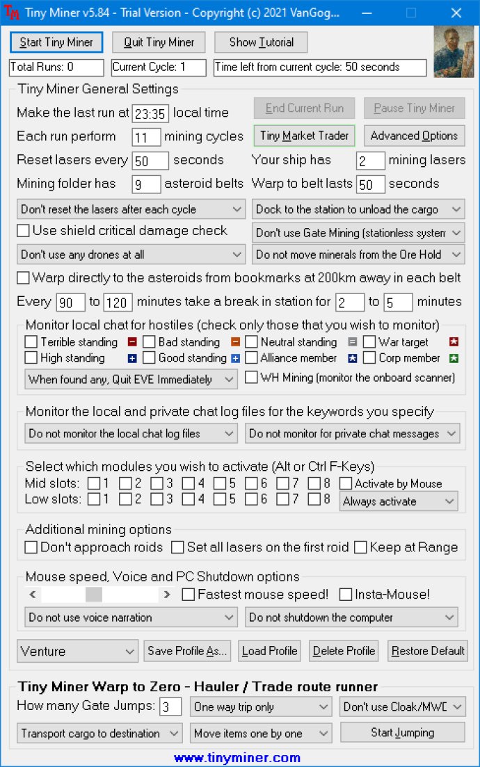 TinyMiner EVE Online Mining Bot