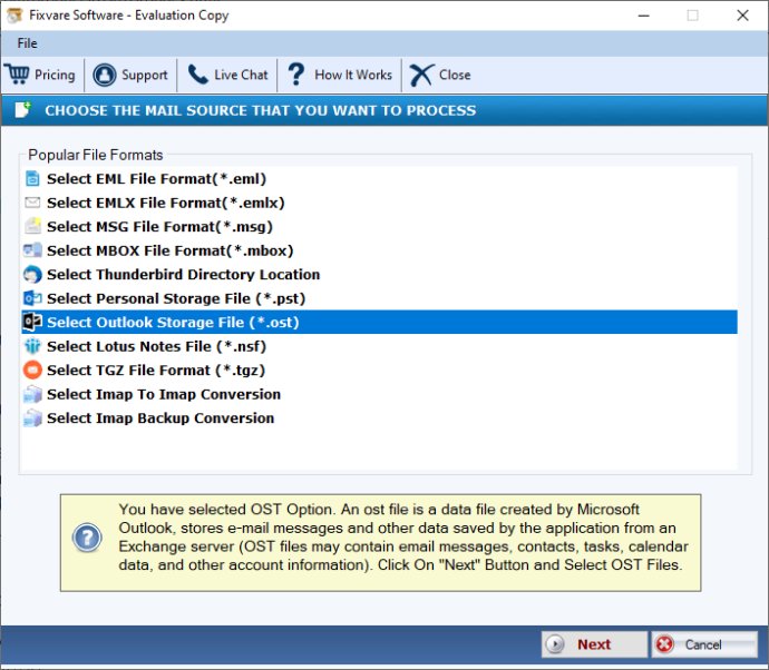 FixVare OST to MSG Converter