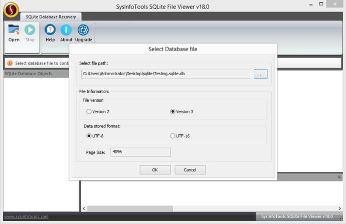 Sysinfo SQLite File Viewer