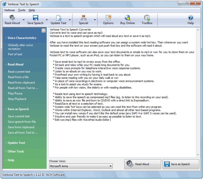 Verbose Text to Speech Home Edition Verbose Text to Speech Home Edition