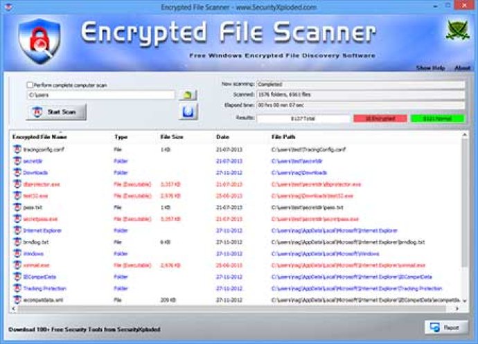 Encrypted File Scanner