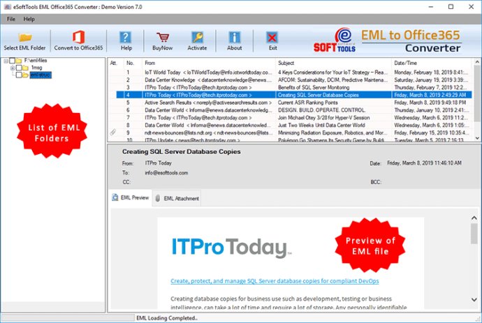 eSoftTools EML to Office 365 Converter