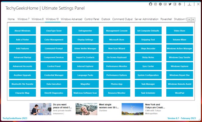 Ultimate Settings Panel