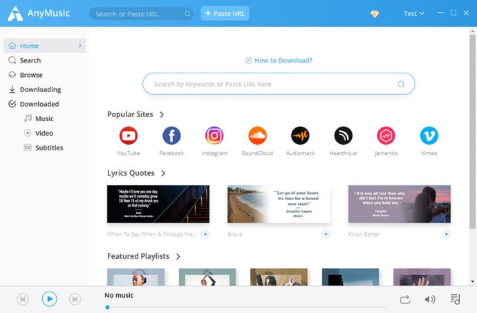 AnyMusic MP3 Downloader for Windows