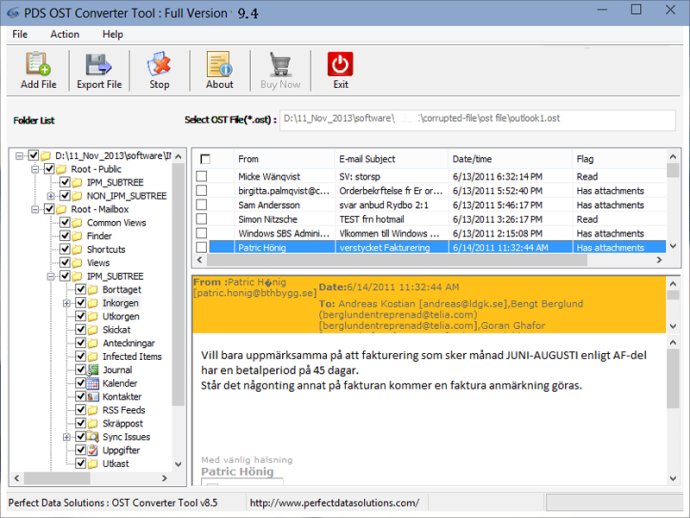 Export OST to PST 2013