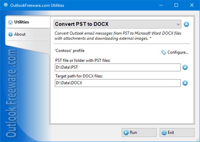 Convert PST to DOCX for Outlook