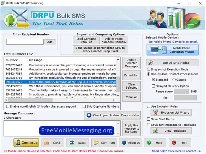 GSM Mobile Messaging Tool