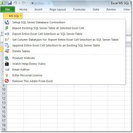 Excel MS SQL Server Import, Export & Convert Software