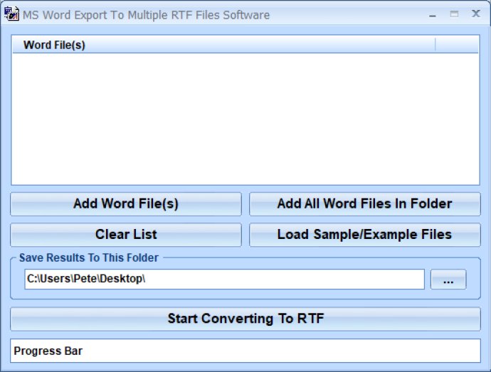 MS Word Export To Multiple RTF Files Software