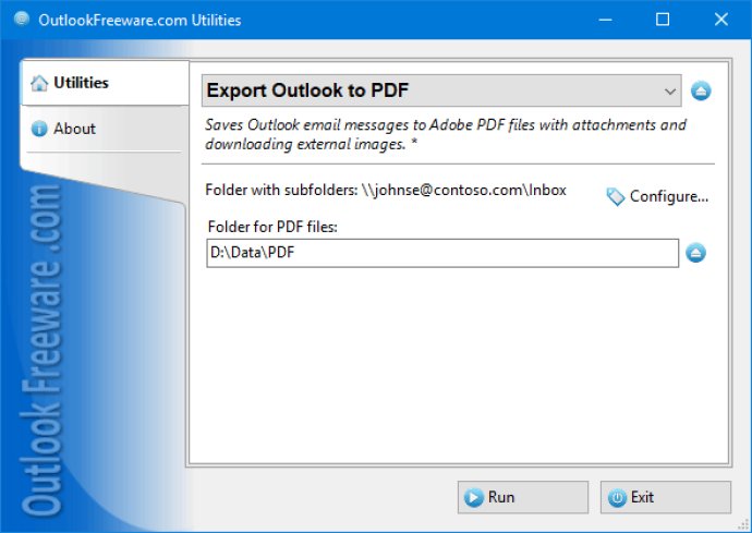 Export Messages to PDF for Outlook