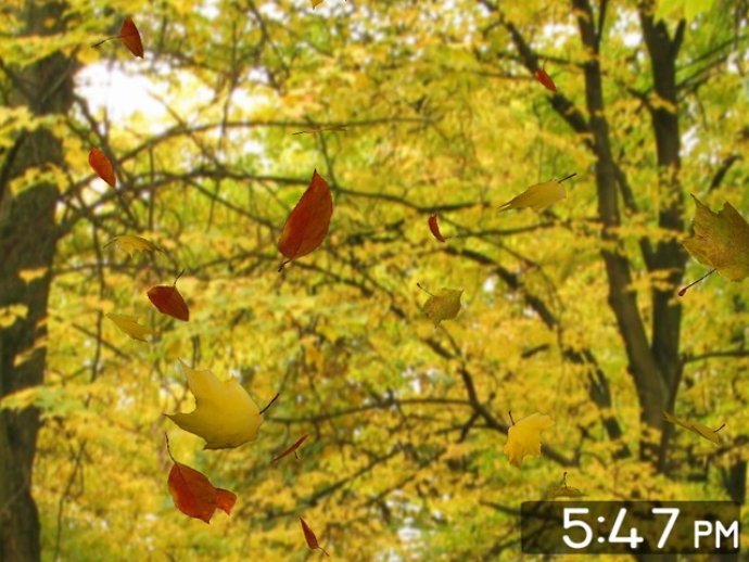 Golden Leaves 3D Screensaver