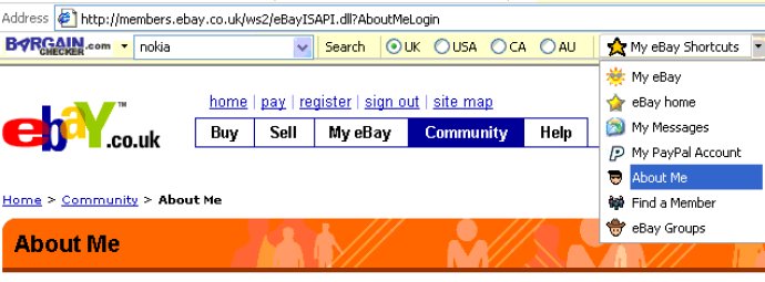 Bestwebauctions misspelt eBay Toolbar