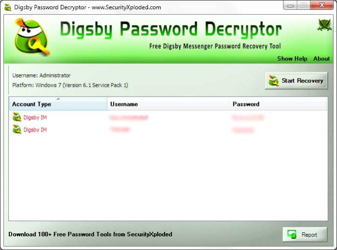 Password Decryptor for Digsby