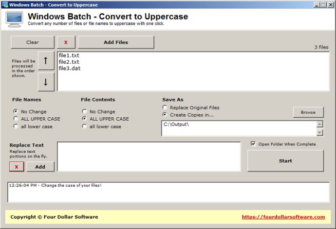 Batch Convert to Uppercase for Windows